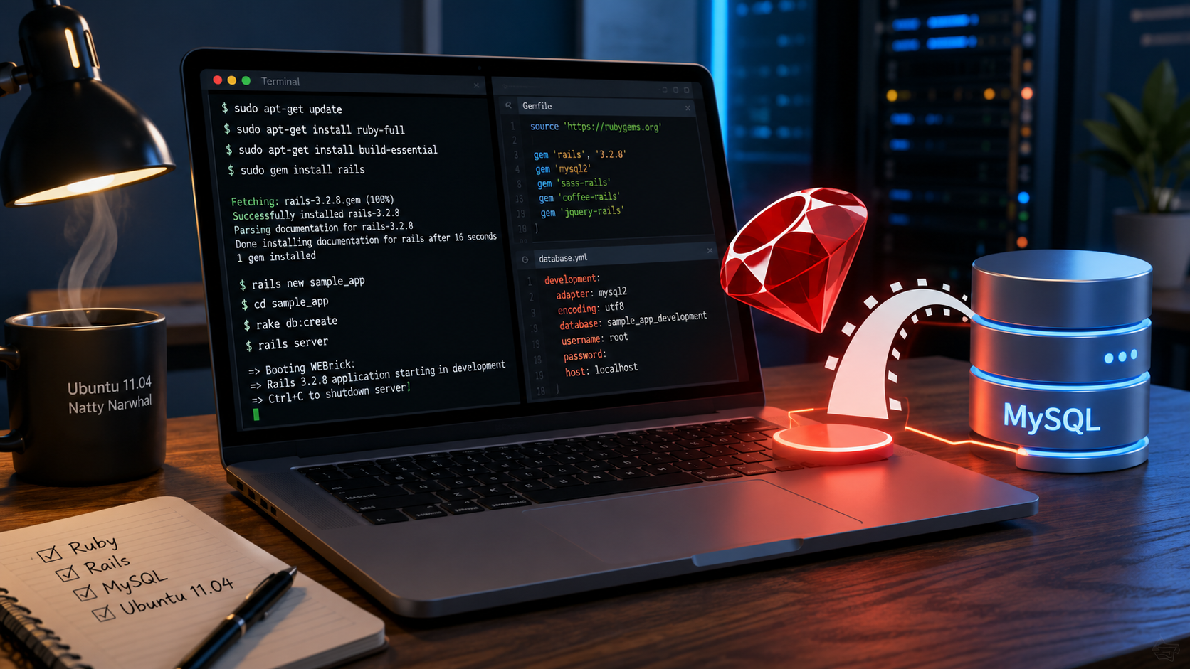 Як встановити Ruby on Rails і MySQL на Ubuntu 11.04