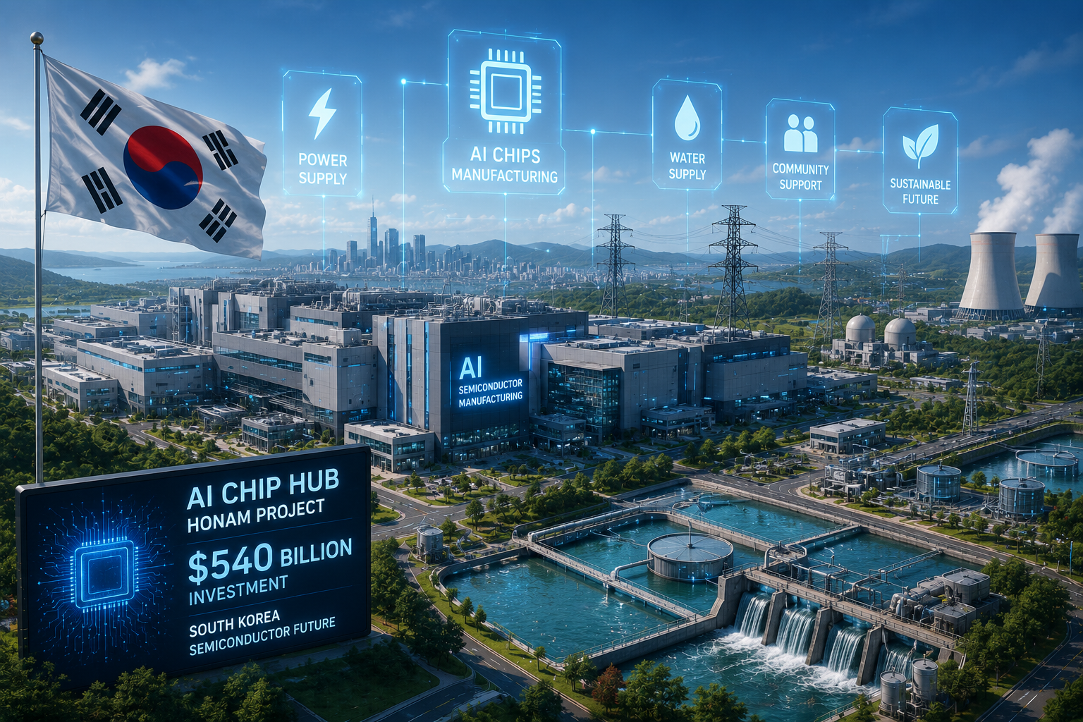 South Korea Plans $540 Billion AI Chip Manufacturing Hub