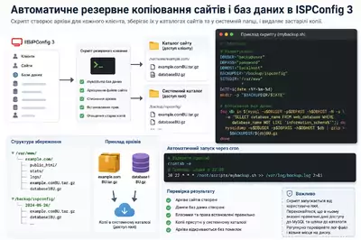 Автоматичне резервне копіювання сайтів і баз даних в ISPConfig 3