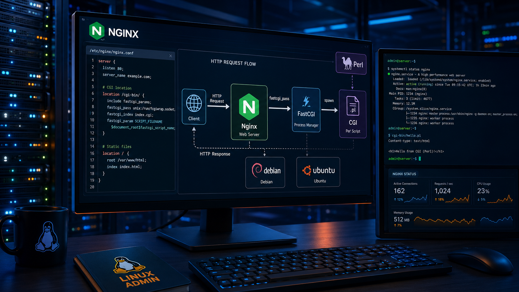 Як запустити CGI-скрипти через Nginx у Debian та Ubuntu