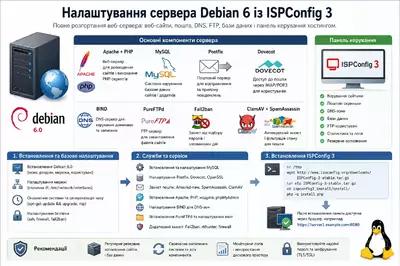 Як налаштувати сервер Debian 6 із панеллю ISPConfig 3