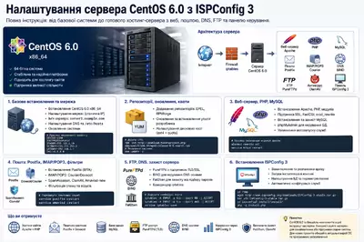 Повне налаштування сервера CentOS 6.0 з панеллю ISPConfig 3